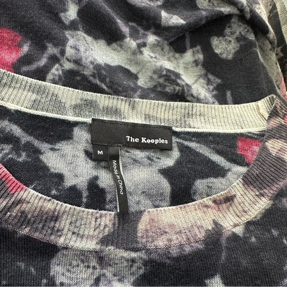 The Kooples Pullover Rose Print Long Sleeve Top Size Medium - Picture 3 of 8